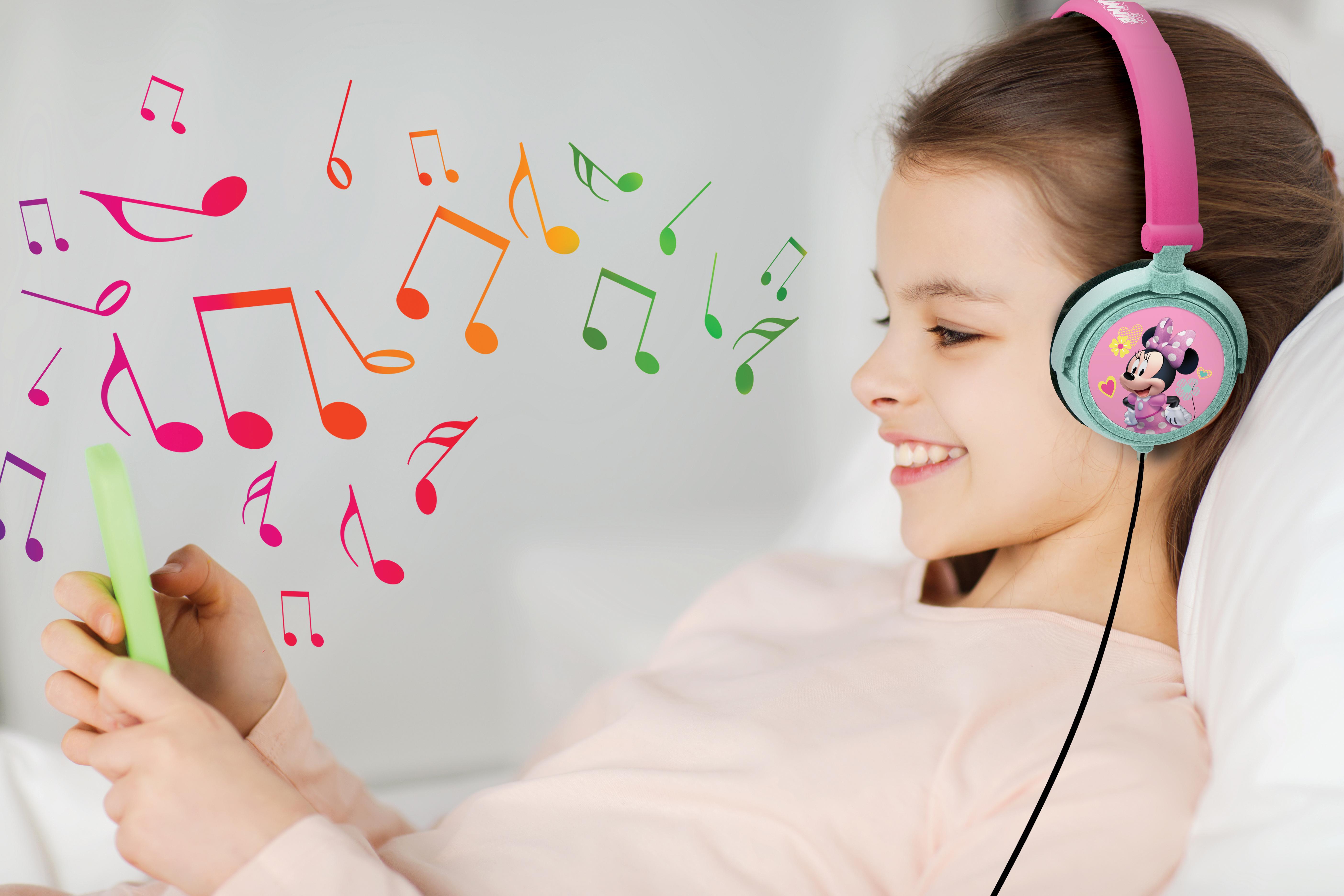 Minnie Mouse foldable wired stereo headphones with volume